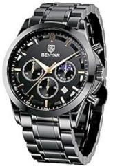 BY BENYAR BENYAR Stylish Mens Watch Chronograph Quartz Movement Business Sport Design 3ATM Waterproof Elegant Gift for Men