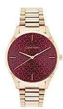 Calvin Klein Iconic Analog Burgundy Dial Unisex's Watch 25200169