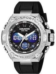 Carlington Analog Digital Sports Watch: Chronograph, Dual Time, Alarm, Stopwatch, Water Resistant, Shock Resistant, Back Light Display The Perfect Watch for Men and Boys CT9107