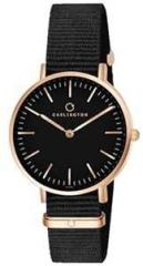 Carlington Iconic Analog Womens Watch with Nylon Strap CT 2045 Black