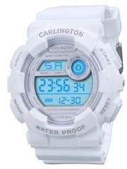 Carlington Kids Digital Watch for Boys and Girls Age 3 to 14 Years Multicoloured Band with Alarm and Date Display 9121