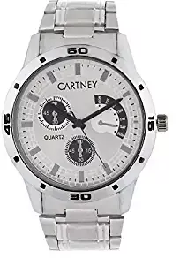 CARTNEY Analogue Boys' Watch White Dial Silver Colored Strap