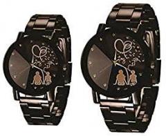 casera CC 109 All Black Analogue Black Dial Couple Unisex Watch