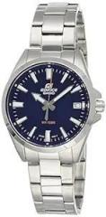 Casio Analog Blue Dial Silver Band Men's Stainless Steel Watch EFV 100D 2AVUDF