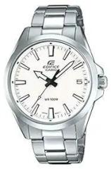 Casio Analog White Dial Silver Band Men's Stainless Steel Watch EFV 100D 7AVUDF