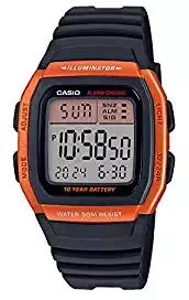 Casio Digital Orange Dial Unisex's Watch W 96H 4A2VDF D177