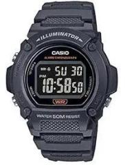 Casio Digital Rubber Gray Dial and Band Unisex's Watch W 219H 8BVDF