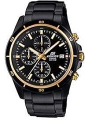 Casio EDifice EFR 526BK 1A9VUDF Black Analog Dial Black Stainless Steel Band Men's Watch Chronograph 100M Water Resistant EX208