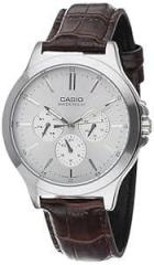 Casio Enticer Analog White Dial Men's Watch MTP V300L 7AUDF, A1177, Silver