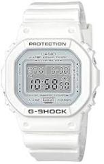 Casio G Shock DW 5600MW 7DR Digital Dial White Resin Strap Men's Watch Shock And 200M Water Resistant G844