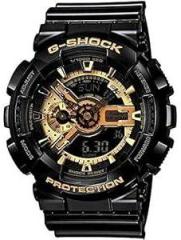 Casio G Shock GA 110GB 1ADR Black & Gold Analog Digital Dial Black Resin Strap Men's Watch Shock and 200M Water Resistant G339