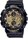 Casio G Shock GA 140GB 1A1DR Black & Gold Analog Digital Dial Black Resin Strap Men's Watch Shock And 200M Water Resistant G1021