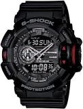 Casio G Shock GA 400 1BHDR Black & Red Analog Digital Dial Black Resin Strap Men's Watch Shock And 200M Water Resistant G566