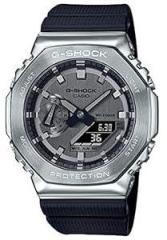 Casio G Shock GM 2100 1ADR Silver Analog Digital Dial Black Resin Strap Men's Watch Shock and 200M Water Resistant G1159