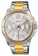 Casio Men Stainless Steel Enticer Analog Silver Dial Mtp 1374Hsg 7Avif A1653, Band Color Silver