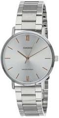 Casio MTP VT01D 7B Men's Stainless Steel Minimalistic Silver Dial 3 Hand Analog Watch