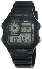 Casio Resin Youth Digital Grey Dial Men Watch Ae 1200Wh 1Avdf D097, Bandcolor Black