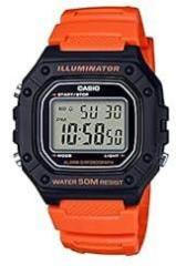 Casio Resin Youth Digital Grey Dial Men Watch W 218H 4B2Vdf I111, Bandcolor Orange