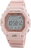 Casio Unisex Resin Digital Pink Dial Watch Lws 2200H 4Avdf, Band Color Beige