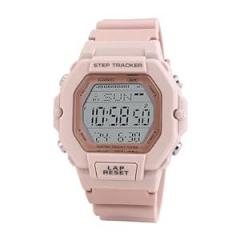 Casio Unisex Resin Digital Pink Dial Watch Lws 2200H 4Avdf, Band Color Beige