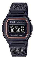 Casio Unisex Stainless Steel Digital Black Dial Watch A1000Mb 1Bef, Band Color Black