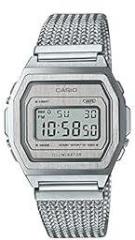 Casio Unisex Vintage Collection Silver Dial Stainless Steel Digital Watch A1000MA 7DF