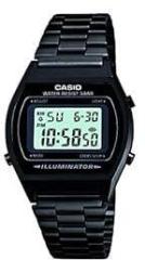 Casio Vintage B640WB 1ADF Black Digital Dial Black Stainless Steel Band D180