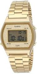 Casio Vintage B640WGG 9DF Gold Digital Dial Gold Stainless Steel Band D188