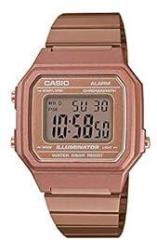 Casio Vintage B650WC 5ADF Rose Gold Digital Dial Rose Gold Stainless Steel Band D200