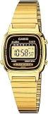 Casio Vintage LA670WGA 1DF Black Digital Dial Gold Stainless Steel Band D124