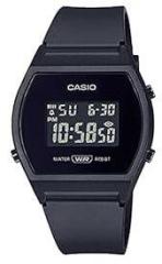 Casio Vintage LW 204 1BDF Black Digital Dial Black Resin Strap D215