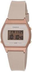 Casio Vintage LW 204 4ADF Rose Gold Digital Dial Pink Resin Strap D213