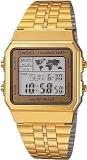 Casio Vintage Series Digital Gold Dial And Band Unisex's Stainless Steel Watch A500WGA 9DF