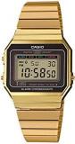 Casio Vintage Series Digital Gold Dial Unisex Adult Watch D198