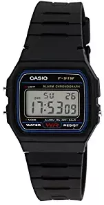 Casio Youth Digital Black Small Dial Unisex Watch F 91W 1DG D002