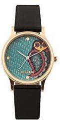 Chumbak Teal Folksy Owl Wrist Watch Black