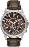 Citizen Leather Analog Brown Dial Men Watch Bu2020 29X, Brown Band