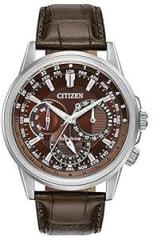 Citizen Leather Analog Brown Dial Men Watch Bu2020 29X, Brown Band