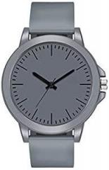 CLOUDWOOD Analogue Rubber Strap Men's & Boy's Watch Grey Color Dial Grey Colored Strap