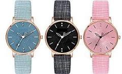 CLOUDWOOD Multicolor Analog Combo Watches for Girls and Women Pack of 3 MT391 92 93