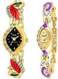 Codice Analogue Dial Women's Watch Pack Of 2 White, Pink, Gold