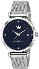 CRESTELLO L105 Blu Ch Stainless Steel Chain Analogue Women's Wrist Watch