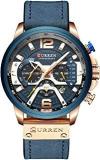 CURREN Analog Men's Watch Dial Blue Colored Strap