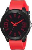 DAMIT Casual Analog Black Dial Pink Rubber Strap Watch For Unisex MT103