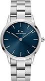 Daniel Wellington Analog Women's Watch Blue Dial Silver Colored Strap