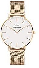 Daniel Wellington Analogue Unisex Watch White Dial Rose Gold Colored Strap DW00100305