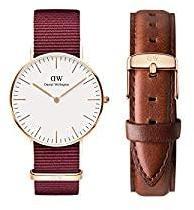 Daniel Wellington Analogue White Dial Unisex Watch & Strap Combo DW00500150