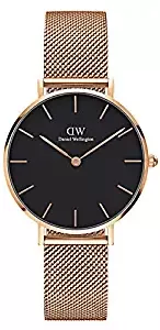 Daniel Wellington Classic Petite Analog Black Dial Women's Watch DW00100161