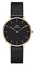 Daniel Wellington Petite Ashfield Watch, Matte Black Mesh Bracelet