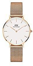 Daniel Wellington Petite Melrose 28mm Rose Gold Mesh Strap White Dial Watch for Women